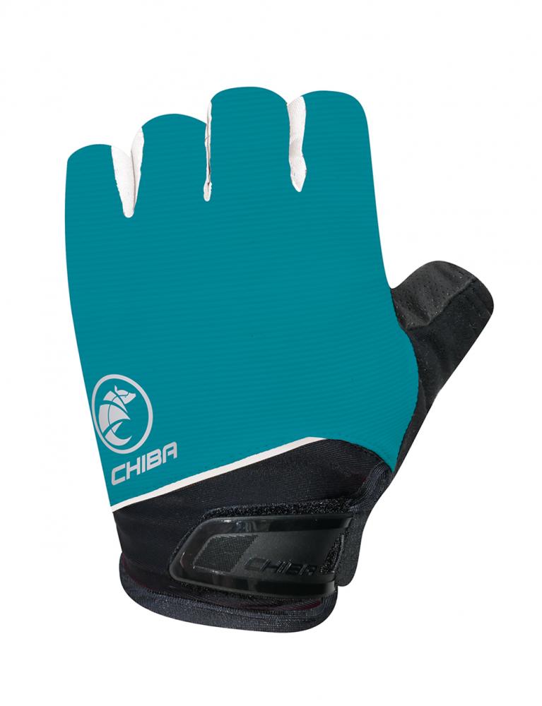 CHIBA BioXCell Lady - Fahrradhandschuhe Damen, gepolstert, atmungsaktiv, petrol, Gr. M