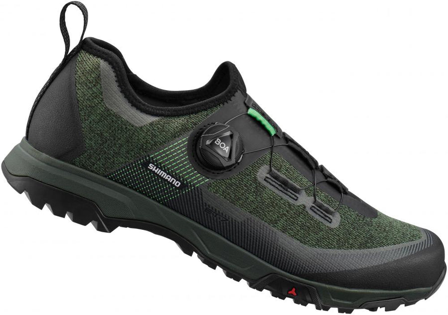 SHIMANO Fahrradschuhe ET701 Herren/Damen MTB Flatpedal Größe 45 Grün