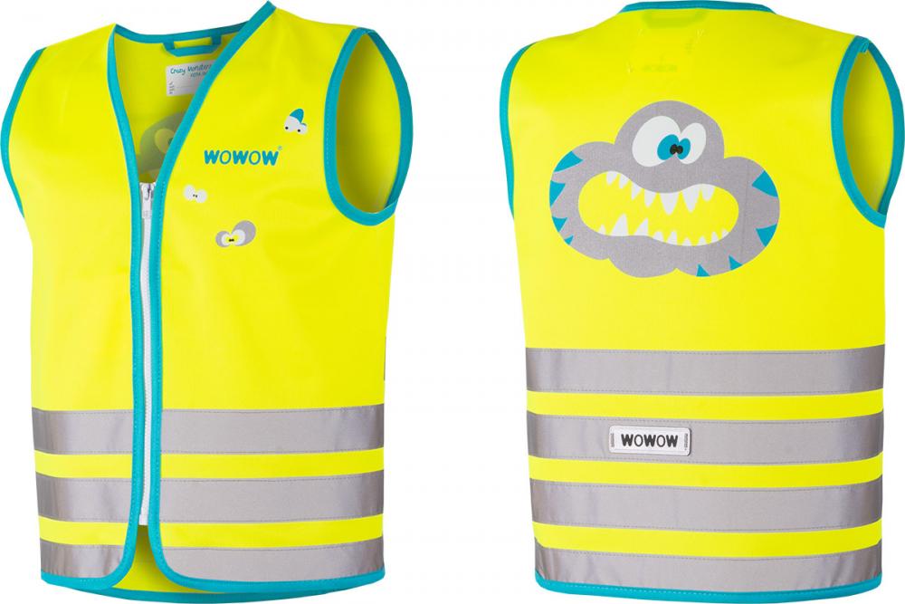 Wowow Sicherheitsweste Crazy Monster Jacket für Kinder Größe M gelb