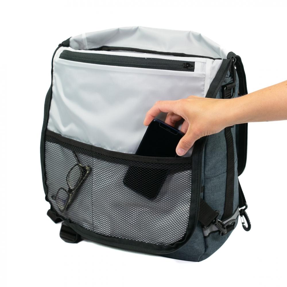 Haberland Bike-Rucksack Sporty anthrazit/reflex - vielseitiger Fahrradrucksack mit Regenschutz