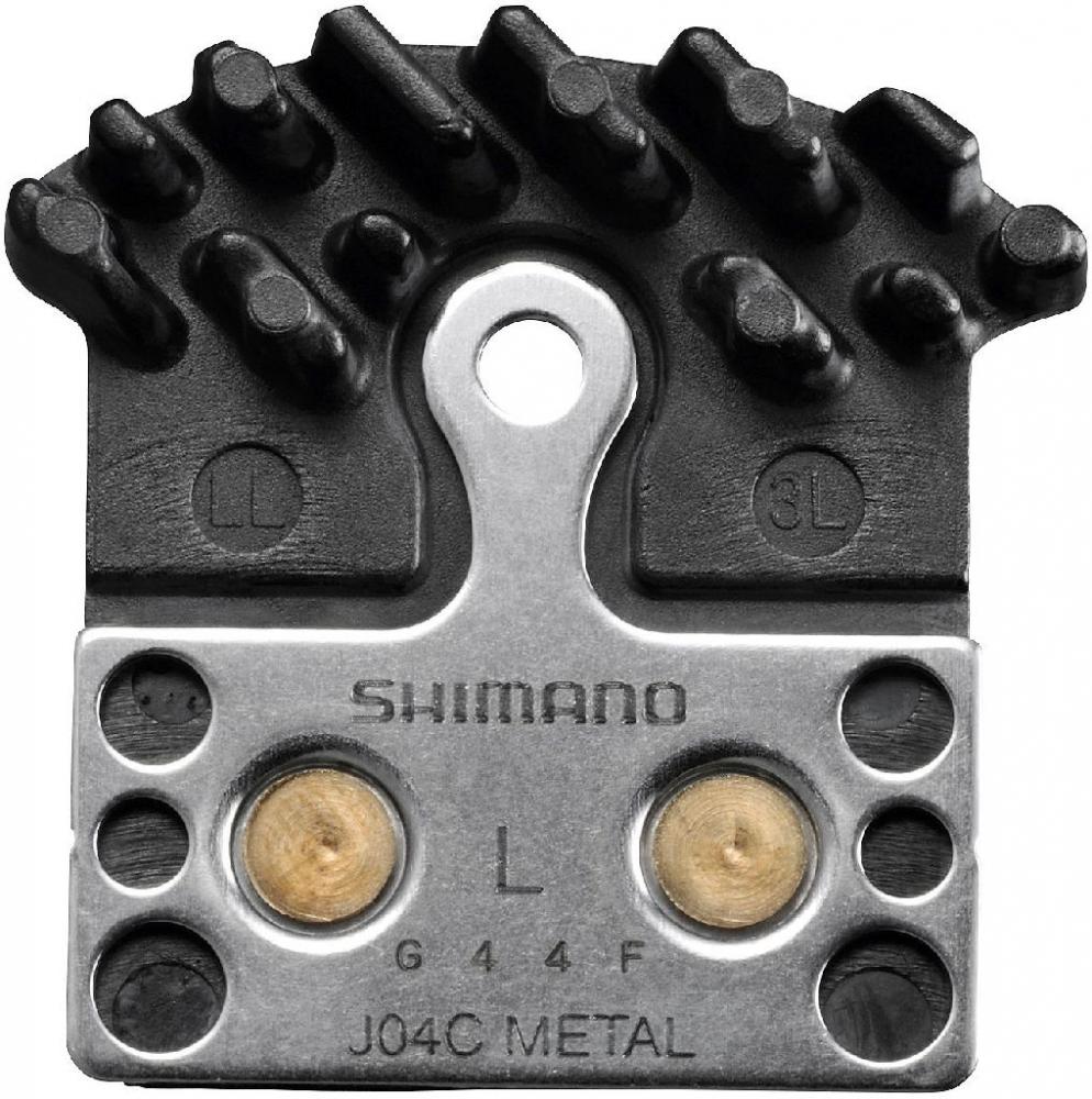 Shimano J04C Metall Scheibenbremsbeläge mit Kühlrippen - starke Bremspower und hohe Hitzebeständigkeit