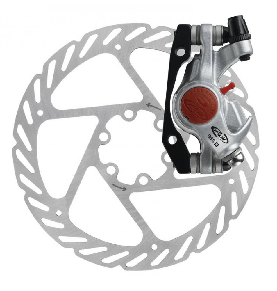 Avid BB5 Road mechanische Fahrrad-Scheibenbremse in Platin/Schwarz mit Bremsscheibe.