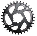 Schwarzes Sram X-Sync 11-fach Kettenblatt 32T für Direktmontage aus Aluminium.