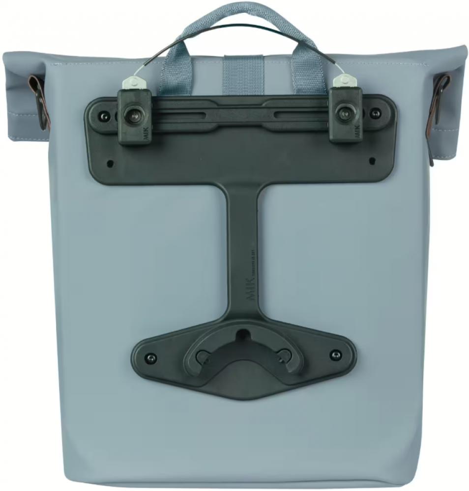 Basil City Shopper MIK Studs 14-16 Liter - wasserabweisende Fahrrad-Shopper mit MIK-Montagesystem & Reflektoren