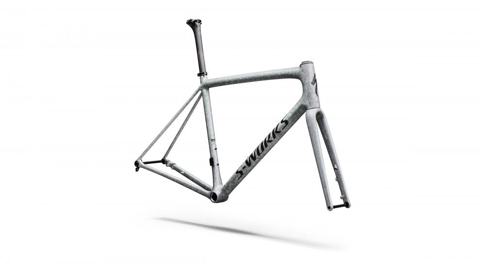 Specialized Aethos Rahmenset Shadow Silver/Silver Dust/Black Pearl 52cm - Leichter Rennrad-Rahmen - Rahmenkit
