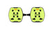 Look Trail Grip Pedale lime, rutschfest, robustes Composite-Material, Vibram Gummieinsatz, MTB & Urban, einfache Montage