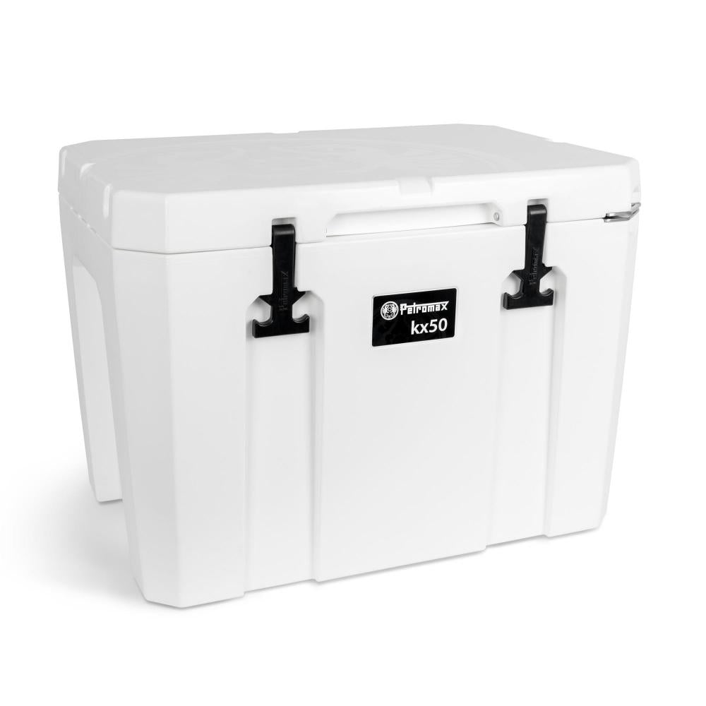 Petromax Kühlbox kx50 Alpenweiß - 50L, stromlos, hält Eis bis zu 12 Tage, extrem robust, doppelwandige Isolierung, ideal für Camping, Angeln, Outdoor & Abenteuer