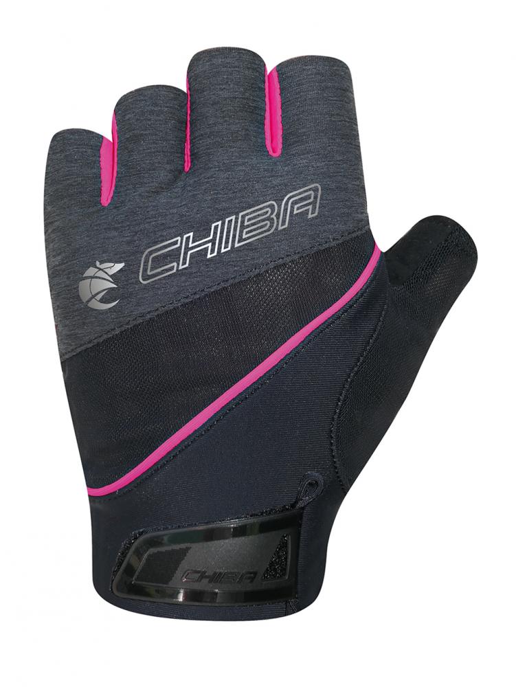 CHIBA Lady Gel Premium III - Damen Radhandschuhe schwarz/pink, Größe M, Gelpolster