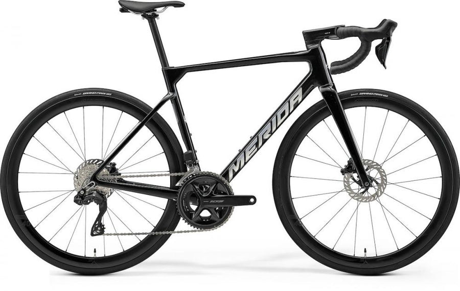 Merida SCULTURA LIMITED Rennrad - Größe XXS - metallic black-flash bcp - CF3 Carbonrahmen - Shimano 105 Di2 - Powermeter