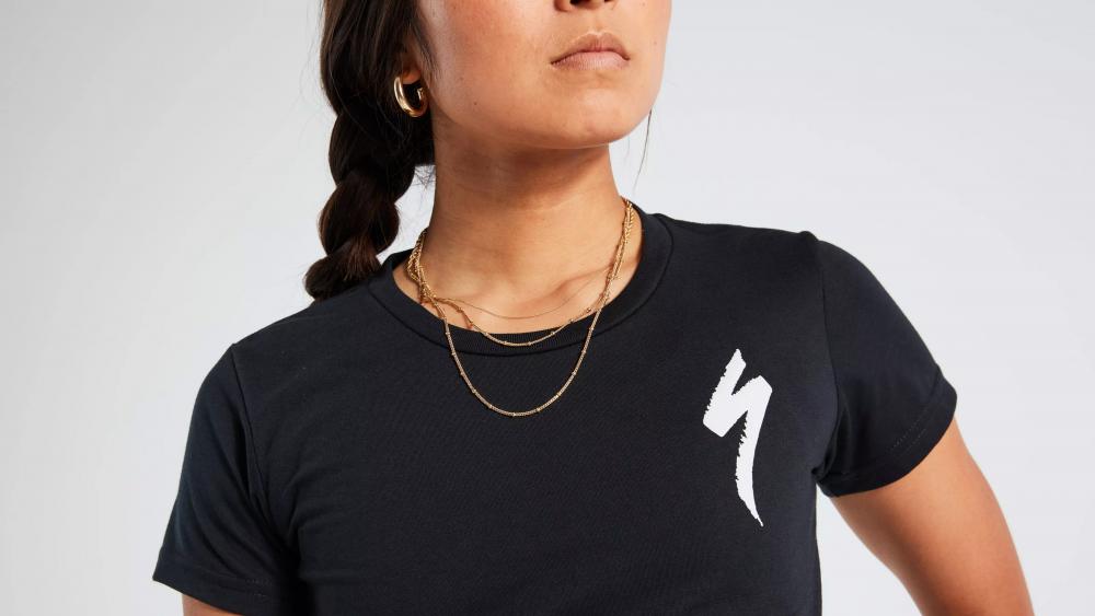S-LOGO TEE SS WMN BLK L - Bekleidung