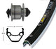 Bike-Parts Vorderrad 28x1.75 Zoll DH-3D72 Centerlock silber Schnellspanner 36-Loch Exal ZX 19 schwarz|silber Nirosta-Speichen