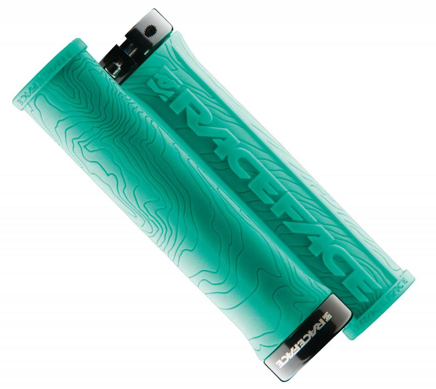 Race Face Half Nelson Lock-On Fahrradgriffe türkis 29mm für maximalen Grip bei Minimalgewicht.