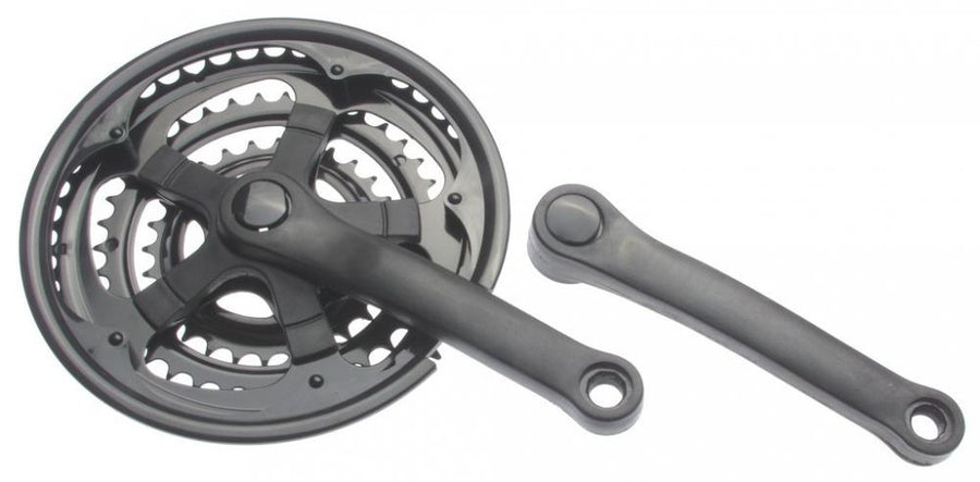 Mijnen Pieper Kettenradgarnitur Stahl schwarz 150mm, 24/34/42 Zähne,4-kant m. KSS