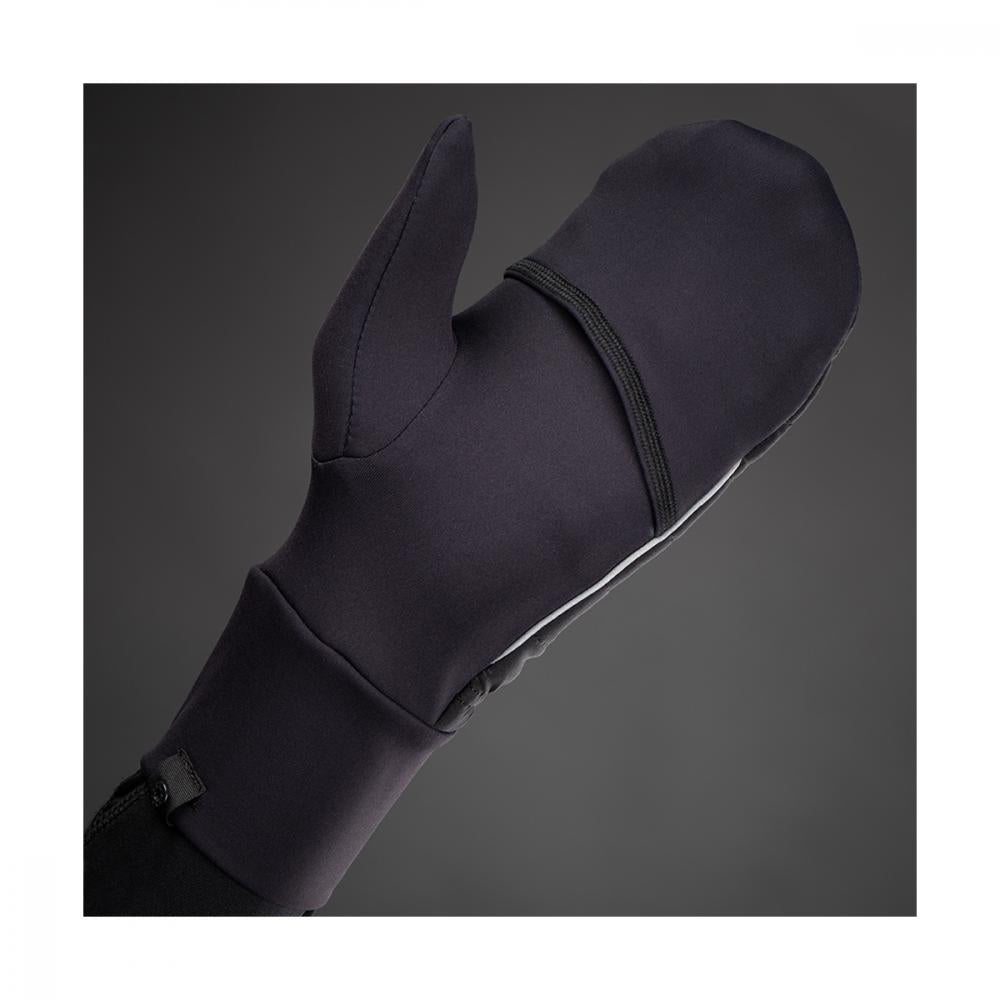 CHIBA Overflap - Winter-Fahrradhandschuhe, schwarz, Größe M, warm & windabweisend