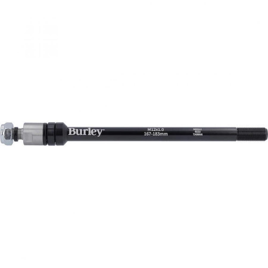 Burley Steckachse für Anhänger M12x1.0. 167-183 mm Schwarz - sichere Kupplung für Fahrradanhänger