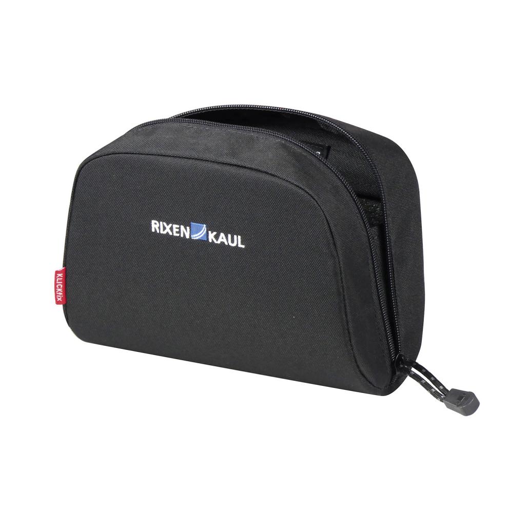 KLICKfix Lenkertasche Baggy Mini schwarz 2,5 Liter - kompakte Fahrradtasche 9x20x15 cm, mit Klickfix-Halterung