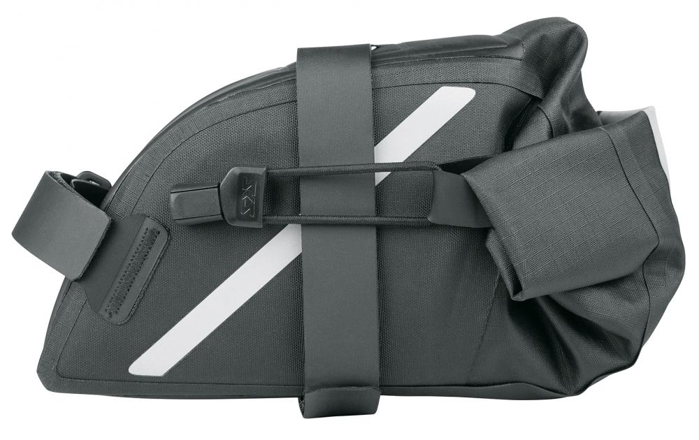 SKS Germany TRAIL SADDLE BAG L Satteltasche - 2 Liter Volumen wasserdicht Rollverschluss reflektierende Elemente ideal für Gravel und MTB