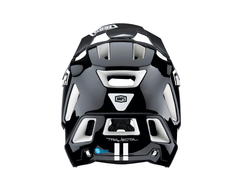 100% Trajecta helmet w/Fidlock XL black/white - leichter Fullface-Helm mit Top-Schutz