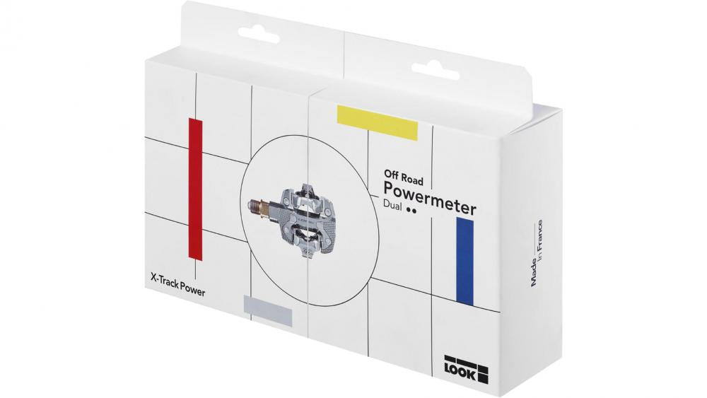 Look X-Track Power Dual Pedale - Dual-Powermeter (links/rechts), SPD-kompatibel, 60 h Akku, IPX7, 404 g Paar, silber