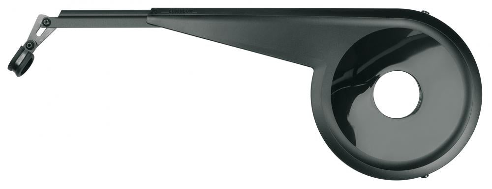 SKS Chainbow-E Kettenschutz für Bosch E-Bikes, 3. Generation, max. 38 Zähne, schwarz, für Nabenschaltung, verstellbares Profil, schlagfester Kunststoff, Aluminium