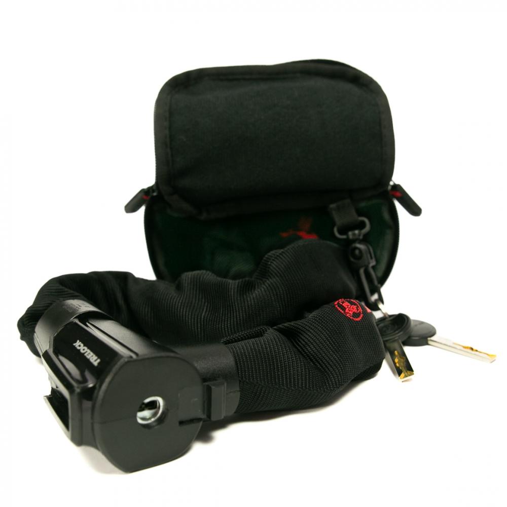 Haberland Tasche f. Schlosskette mit Schlosskörper schwarz - sichere Satteltasche bis 3 kg