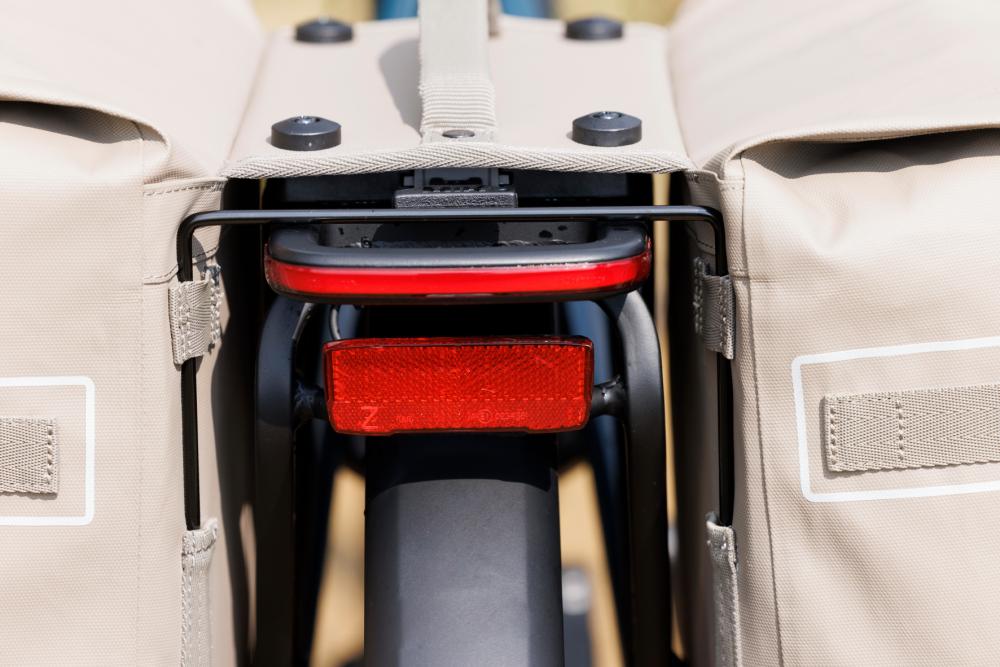 New Looxs Doppelpacktasche Leeds Double MIK 2.0 2x19L Taupe - geräumige City-Fahrradtasche