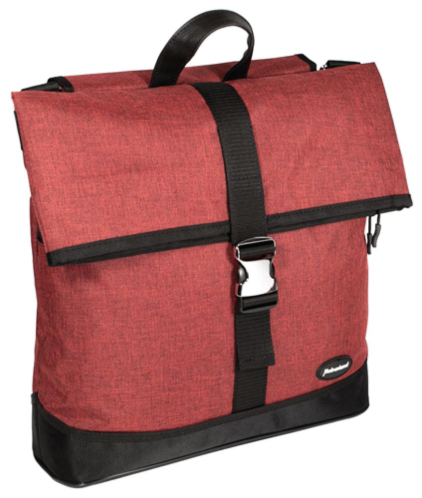 Haberland Melan I Shopper-Gepäckträgertasche rot - geräumige Einzeltasche für Alltag & Einkauf