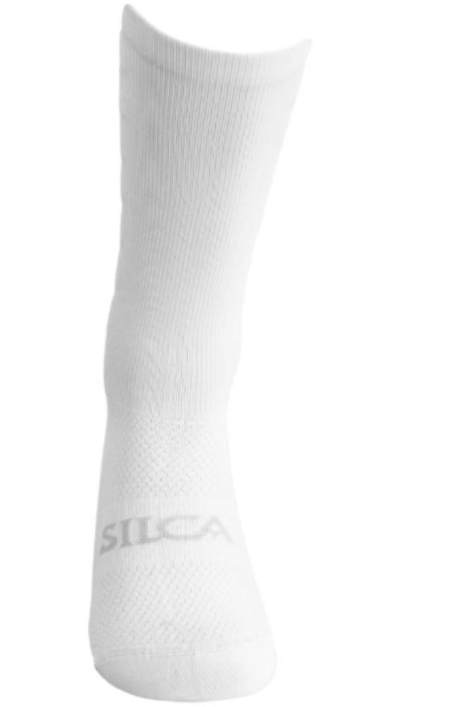 SILCA Aero Tall Socken Weiß M (39-42)  19,5 cm Bündchen, reduziert Luftwiderstand um 4-8 Watt bei 30-45 km/h, Q-Skin-Material: antibakteriell, geruchshemmend, weich, feuchtigkeitsregulierend