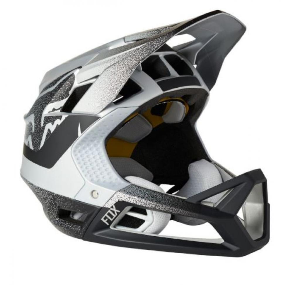 Fox Proframe Vapor CE Full Face Schutz Helm silver black Größe S