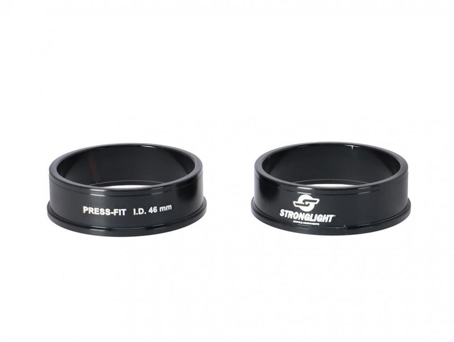 Stronglight Innenlager Converter PF30 auf BB 86/89/92, zwei schwarze Press-Fit Adapter mit 46mm ID.