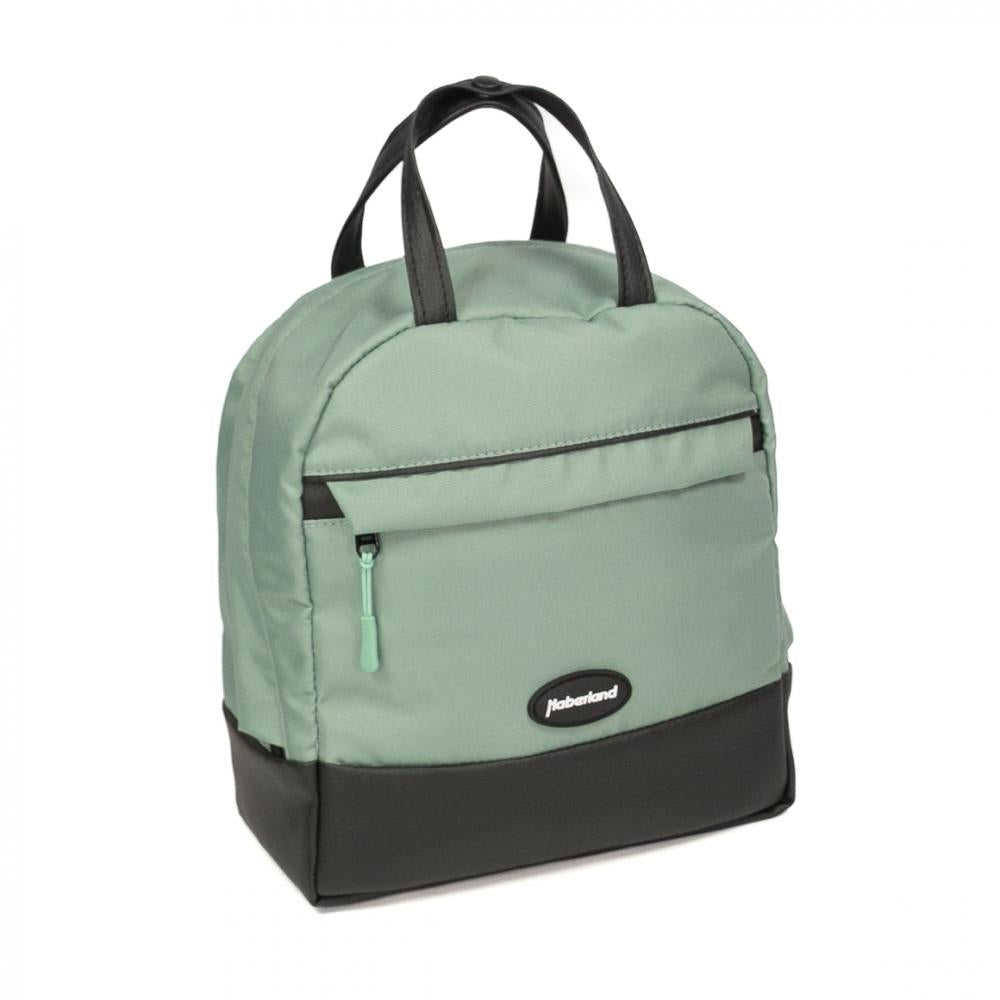 Haberland Rucksack-Lenkertasche Bella salbei/sw - flexible Lenker- und Rucksacktasche für E-Bikes