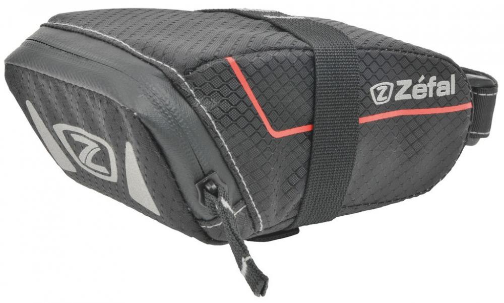 Zefal Satteltasche Z Light Pack S 0,4l schwarz mit roten Akzenten und reflektierenden Elementen