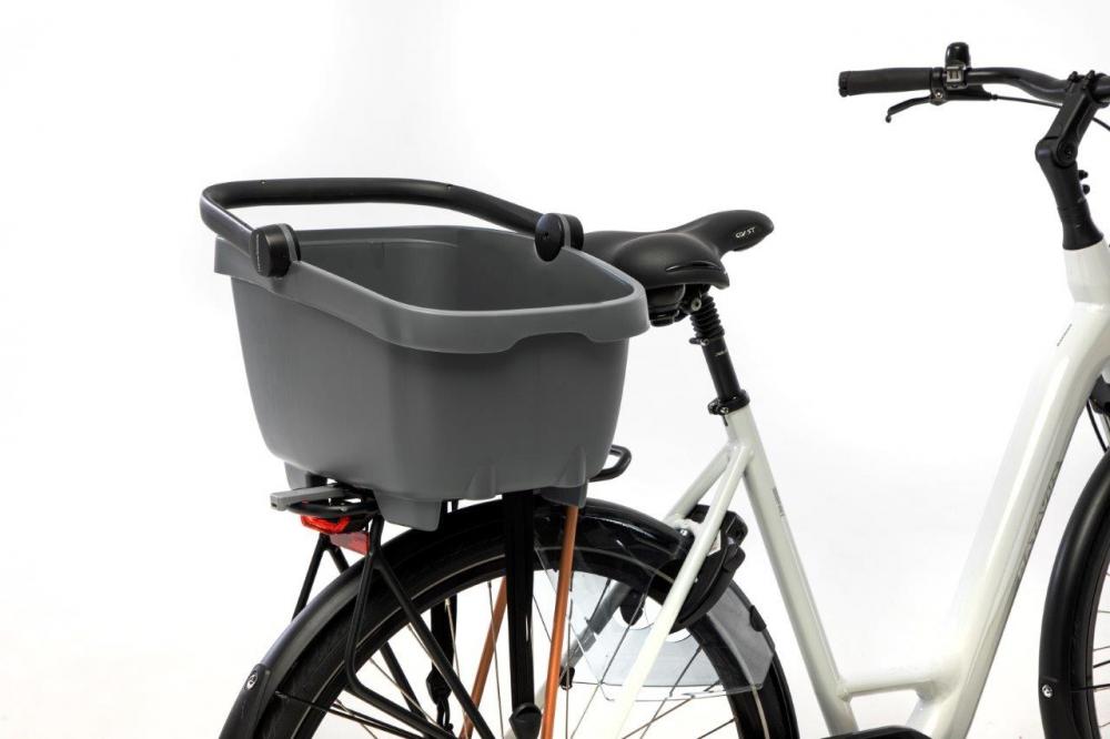 New Looxs Fahrradkorb Clipper Racktime Grey 40 x 30 x 24 cm Grey - praktischer Gepäckträgerkorb