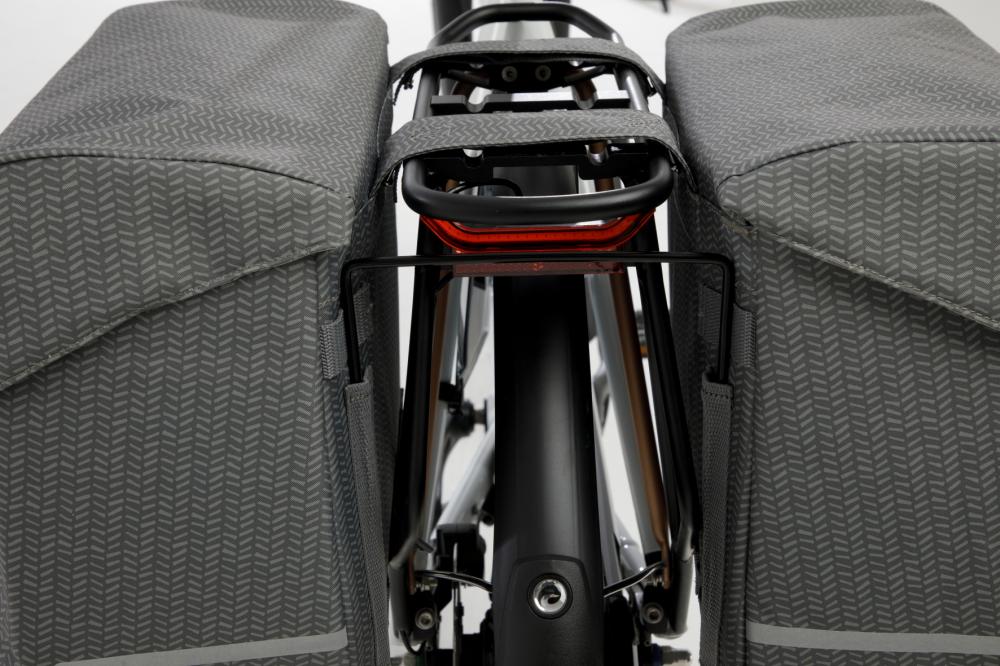 New Looxs Doppelpacktasche Mondi Joy Double Nima 2x18L Grey - stilvolle Fahrrad-Gepäckträgertasche