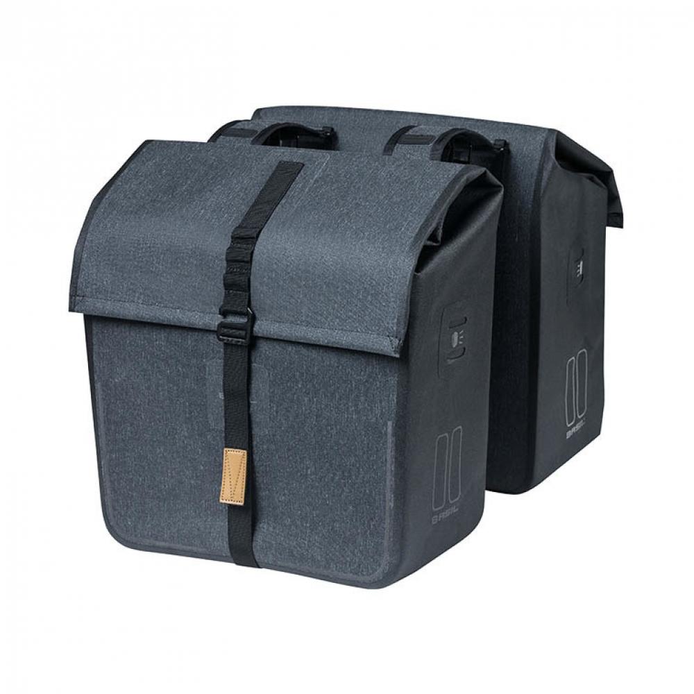 Basil Doppeltasche Urban Dry anthrazit 36x17x42 cm 50l