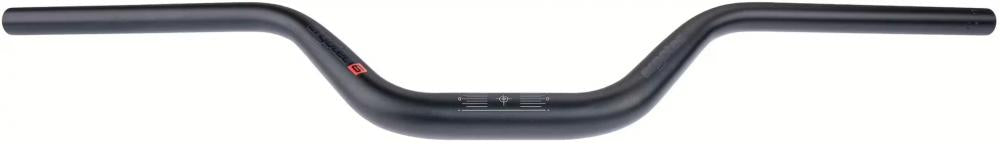 Humpert Ergotec Riser Bar 100 MTB-Lenker 31,8 mm Aluminium Safety Level 6, schwarz, auf weißem Hintergrund.