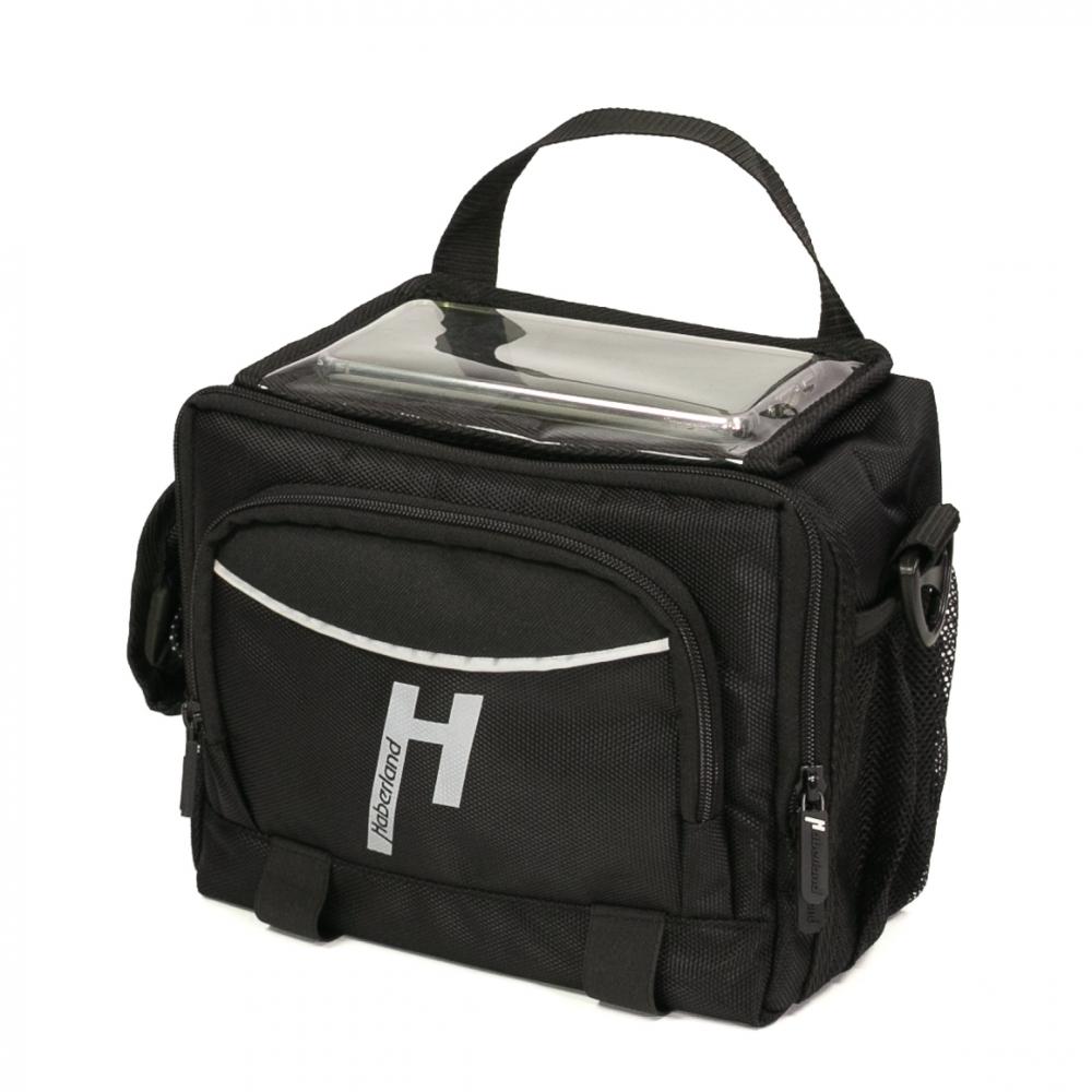 Haberland Lenkertasche 6l Bottle schwarz - praktische Fronttasche mit KLICKfix