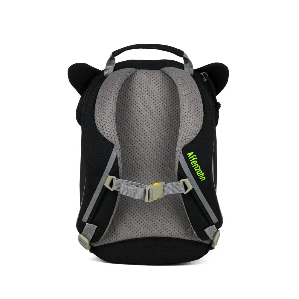 Affenzahn Kinderrucksack Kleiner Freund Panther, 4 Liter, 250g, 17x11x25cm, recyceltes PET, höhenverstellbarer Brustgurt, Reflektoren, Stickereien