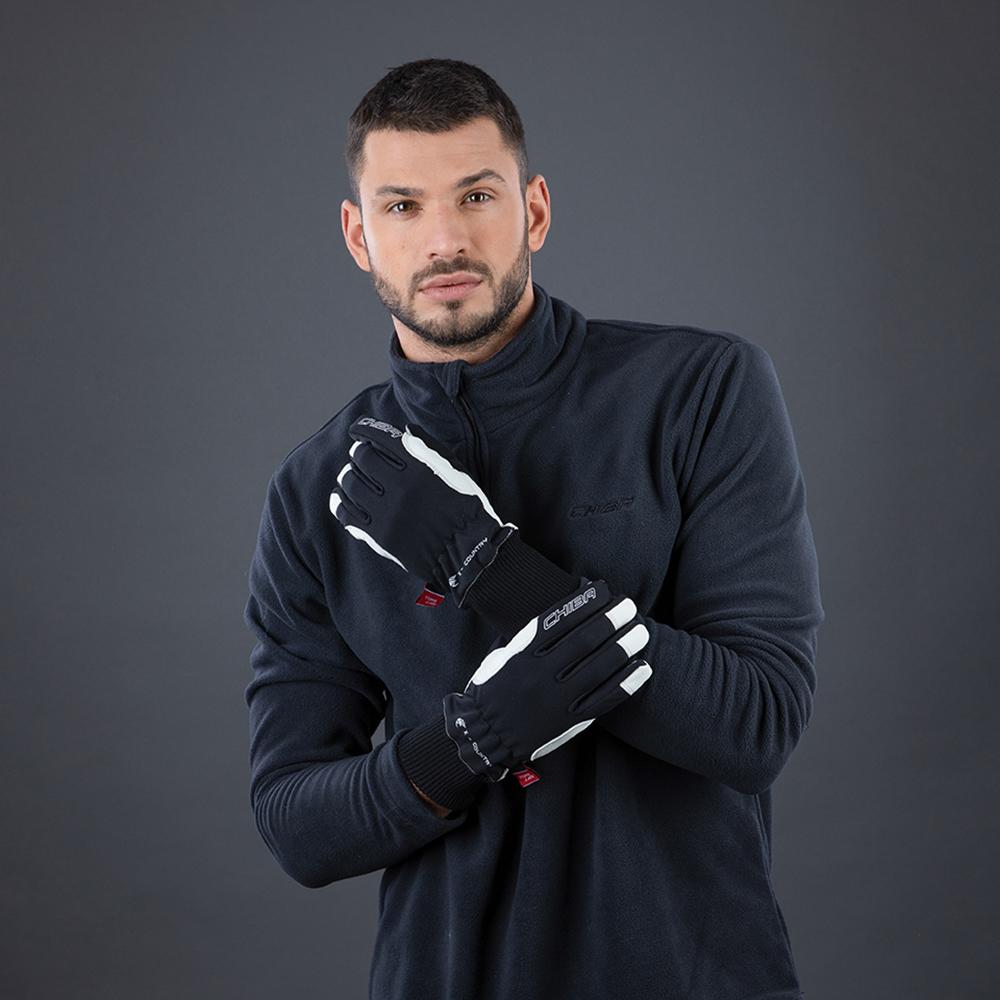 CHIBA Nordic Plus - winddichte, atmungsaktive Radhandschuhe mit Nappa-Leder, Größe 7
