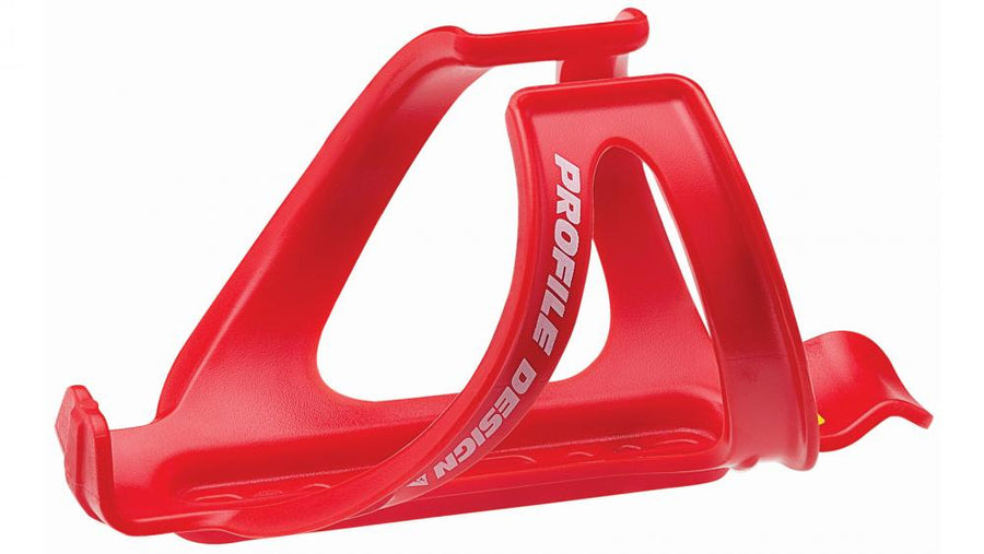 Profile Design Axis Kage Flaschenhalter rot, leichter Kunststoff, sicherer Halt, kompatibel mit verschiedenen Flaschengrößen, ideal für Triathlon und Rennrad.