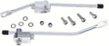 Pletscher Gepäckträgerbefestigung 66/133 mm - verstellbare Aluminium-Halterung für Rahmenösen Ø 7 mm, poliert, kompatibel mit Pletscher-System, stabile Montage hinten, silber, 1 Paar