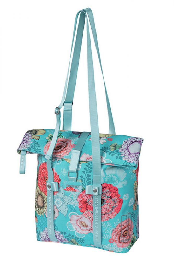 Basil Schultertasche Bloom Field Shopper sky blue 30x15x38 cm 20l - FahrradtraegerfAnhaengerkupplung