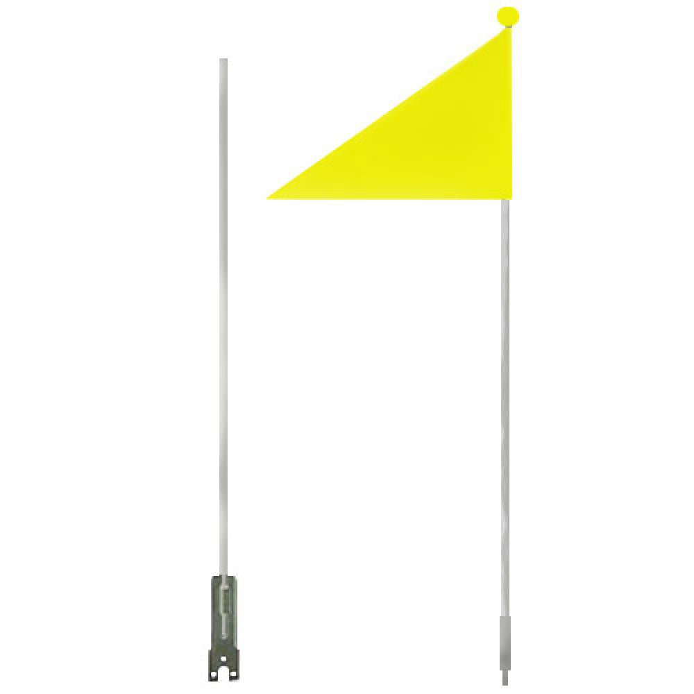 Messingschlager Wimpelstange neongelb für Kinderfahrräder, 2-teilig, 1500 mm, zur Erhöhung der Sichtbarkeit.