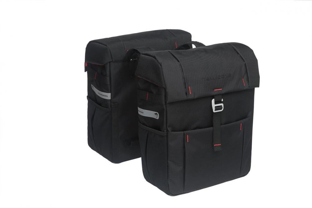 New Looxs Doppelpacktasche Vigo Double II Black 46L Black - sportliche, geräumige Gepäckträgertasche
