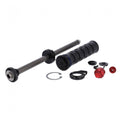 RockShox Gabeldämpfer-Baugruppe Remote Moco RL 29 Zoll für Yari B2+, Einzelteile mit rotem Einstellknopf.