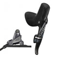 SRAM Force 22/CX1 Flat Mount Hinterradbremse links, hydraulischer Bremshebel und Bremssattel in Schwarz/Silber.