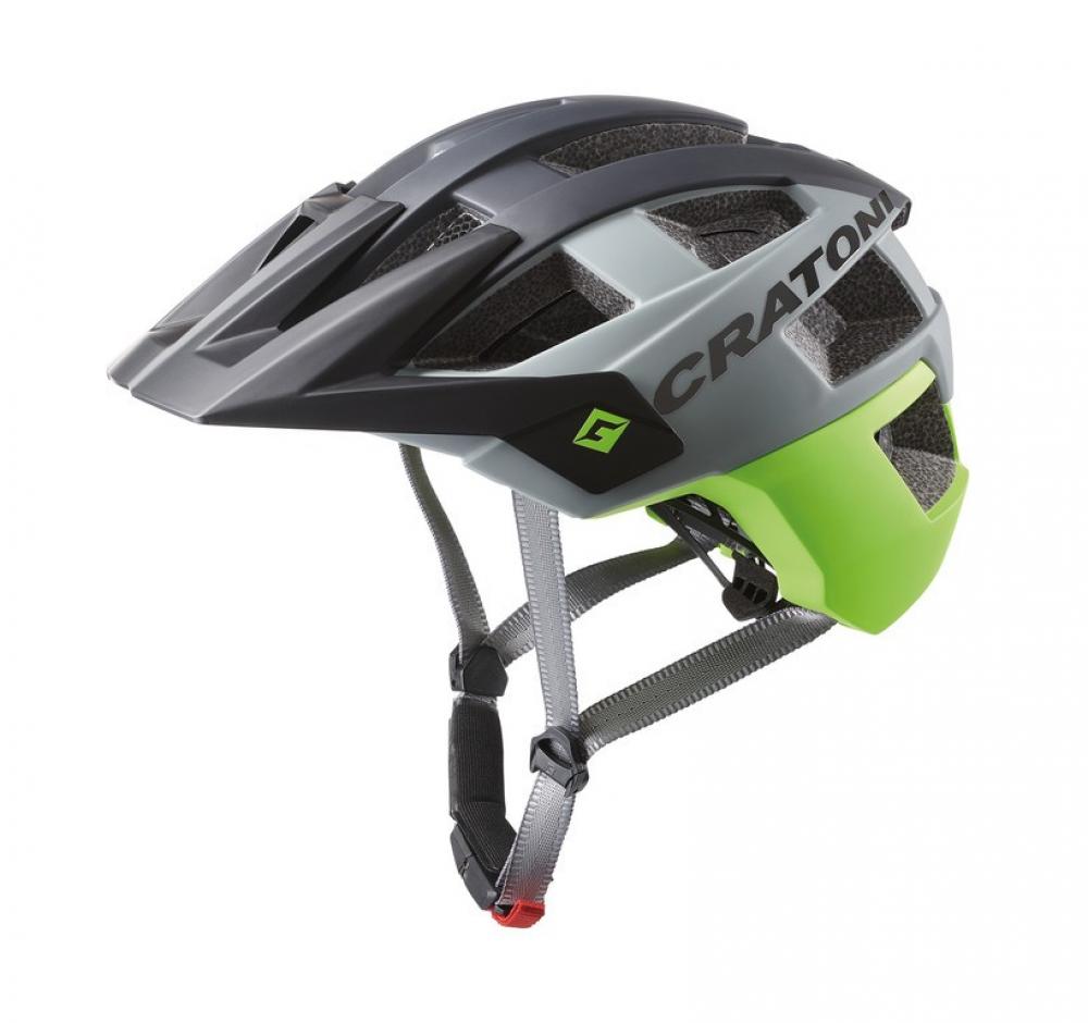 Cratoni AllSet MTB-Helm schwarz/lime matt, Größe S/M (54-58 cm), 14 Belüftungsöffnungen, verstellbares Visier, Kamera-Port, ca. 300 g, …