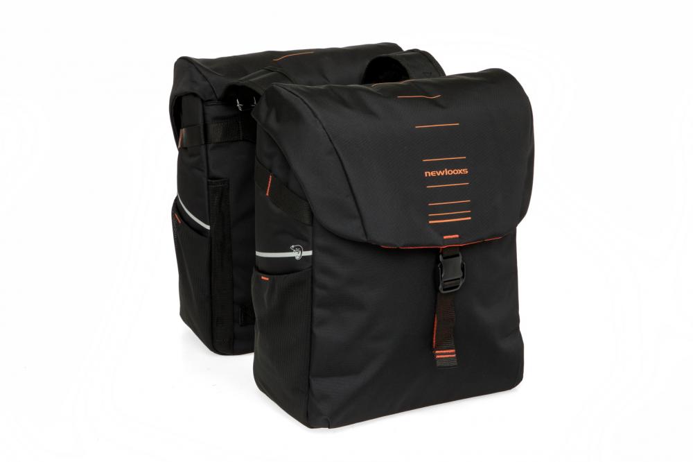 Doppelpacktasche Vigo Double Black Orange 2x 18 L Orange - Geräumige Gepäckträgertasche