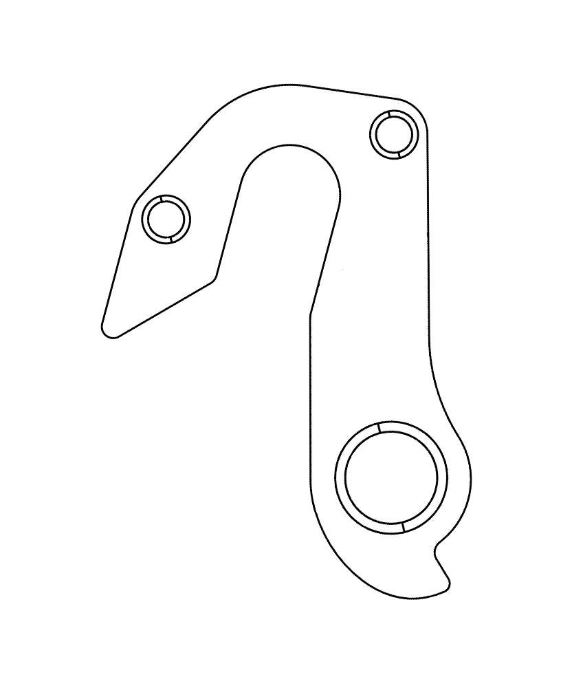 Marwi GH-306 Schaltauge inkl. Schrauben auf Karte - Aluminium für Haibike