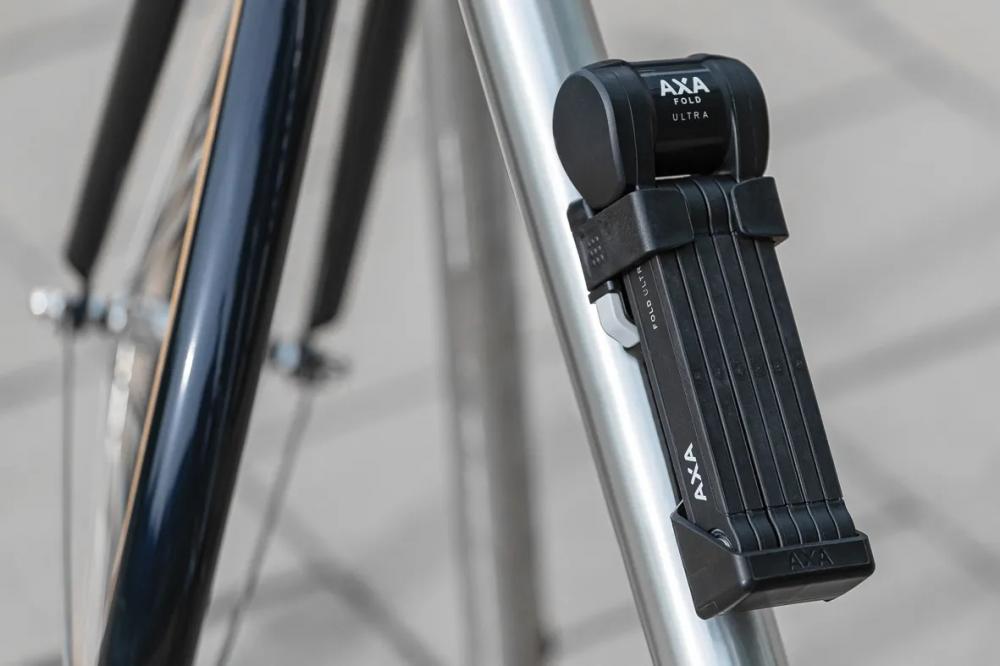 AXA Faltschloss Fold Ultra 900 mm Schwarz - Hochsicheres Fahrradschloss für E-Bikes